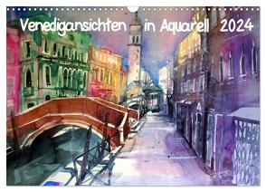 Venedigansichten in Aquarell (Wandkalender 2024 DIN A3 quer), CALVENDO Monatskalender von Pickl,  Johann