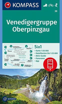 KOMPASS Wanderkarte Venedigergruppe; Oberpinzgau von KOMPASS-Karten GmbH