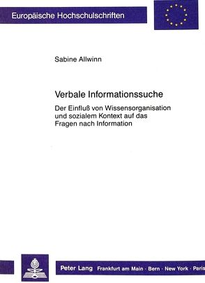 Verbale Informationssuche von Allwinn,  Sabine