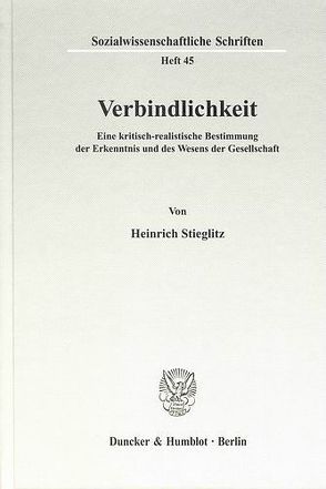 Verbindlichkeit. von Stieglitz,  Heinrich