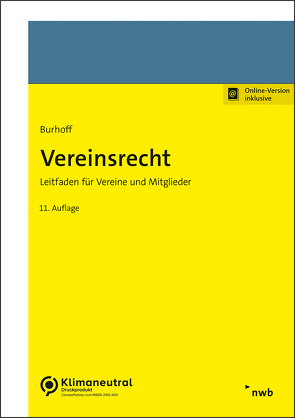 Vereinsrecht von Burhoff,  Detlef