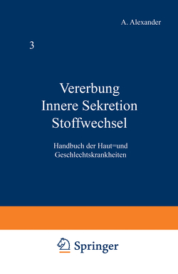 Vererbung Innere Sekretion Stoffwechsel von Lutz,  W., Siemens,  H.W., Strandberg,  J.