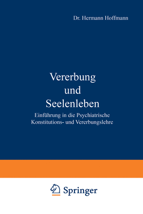 Vererbung und Seelenleben von Hoffmann,  Hermann