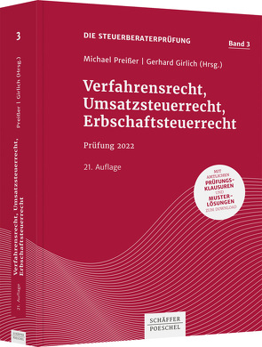 Verfahrensrecht, Umsatzsteuerrecht, Erbschaftsteuerrecht von Girlich,  Gerhard, Preißer,  Michael