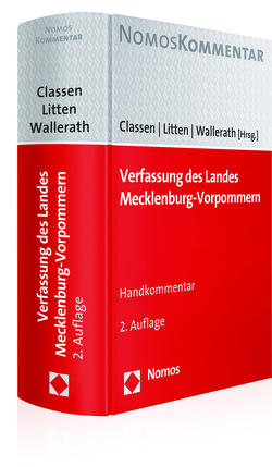 Verfassung des Landes Mecklenburg-Vorpommern von Classen,  Claus Dieter, Litten,  Rainer, Wallerath,  Maximilian