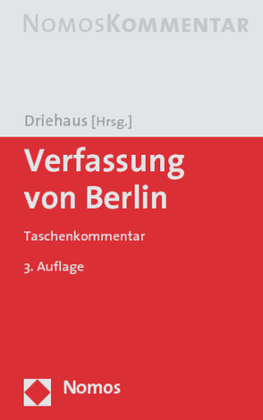 Verfassung von Berlin von Driehaus,  Hans-Joachim