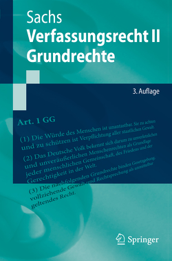 Verfassungsrecht II – Grundrechte von Sachs,  Michael