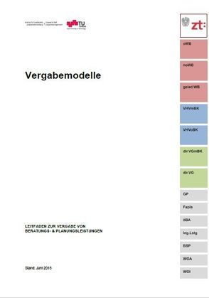 Vergabemodelle von Fink,  Christian, Jirek,  Michael, Lechner,  Hans, Stefan,  Günther, Stifter,  Daniela