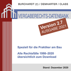 Vergaberechts-Datenbank 1998–2020 zum Download – Version 2.7 von Burchardt,  Hans-Peter, Class,  Tilman, Demharter,  Andreas