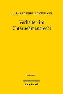 Verhalten im Unternehmensrecht von Redenius-Hövermann,  Julia