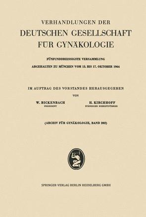 Verhandlungen der Deutschen Gesellschaft für Gynäkologie von Bickenbach,  Werner, Kirchhoff,  Heinz