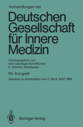 Verhandlungen der Deutschen Gesellschaft für Innere Medizin von Miehlke,  Klaus