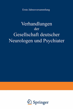 Verhandlungen der Gesellschaft Deutscher Neurologen und Psychiater von Nitsche,  NA