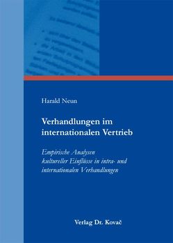 Verhandlungen im internationalen Vertrieb von Neun,  Harald