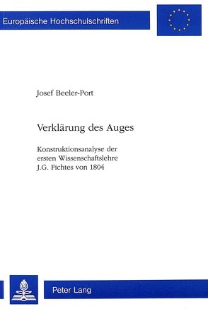 Verklärung des Auges von Beeler-Port,  Josef