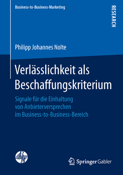 Verlässlichkeit als Beschaffungskriterium von Nolte,  Philipp Johannes