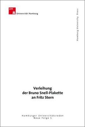 Verleihung der Bruno Snell-Plakette an Fritz Stern von Brandstädter,  Heike