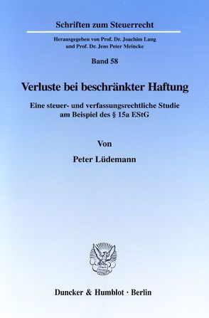 Verluste bei beschränkter Haftung. von Lüdemann,  Peter