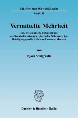 Vermittelte Mehrheit. von Söntgerath,  Björn