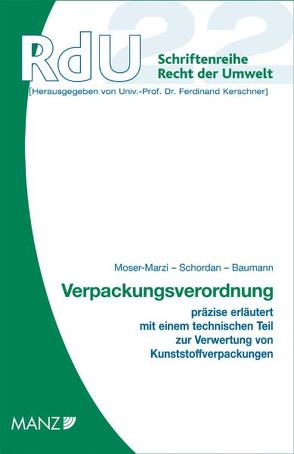 Verpackungsverordnung von Baumann,  Helmut, Moser-Marzi,  Elisabeth, Schordan,  Christoph