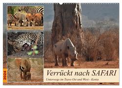 Verrückt nach SAFARI Unterwegs im Tsavo Ost und West Kenia (Wandkalender 2024 DIN A2 quer), CALVENDO Monatskalender von Michel,  Susan