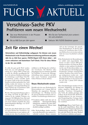 Verschluss-Sache PKV von Redaktion Fuchsbriefe