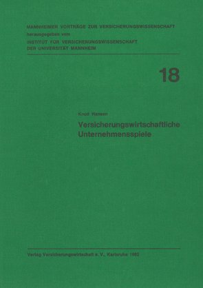 Versicherungswirtschaftliche Unternehmensspiele von Albrecht,  Peter, Hansen,  Knud, Lorenz,  Egon