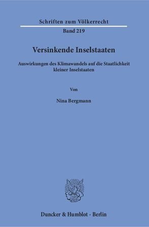 Versinkende Inselstaaten. von Bergmann,  Nina