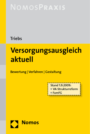 Versorgungsausgleich aktuell von Triebs,  Michael