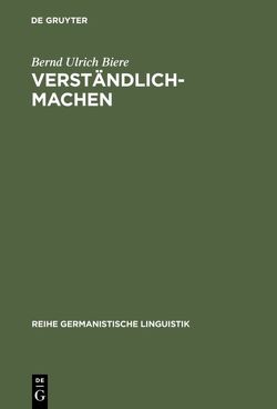 Verständlich-machen von Biere,  Bernd Ulrich