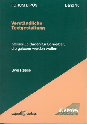 Verständliche Textgestaltung von Reese,  Uwe