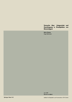 Versuche über Längsschub und Querbiegung in Druckplatten von Betonträgern von Bachmann, BADAWY