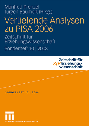 Vertiefende Analysen zu PISA 2006 von Baumert,  Jürgen, Prenzel,  Manfred