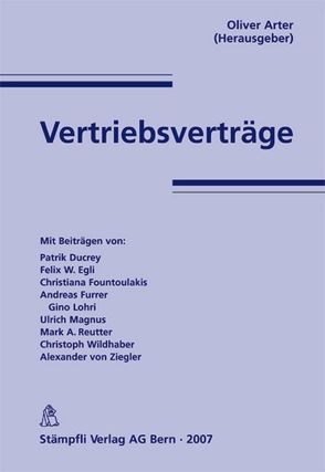 Vertriebsverträge von Arter,  Oliver