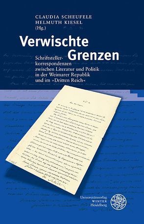 Verwischte Grenzen von Kiesel,  Helmuth, Scheufele,  Claudia, Welling,  Florian