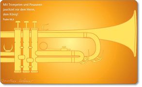 Vesperbrettchen / Frühstücksbrettchen Trompete von Krämer,  Dorothee