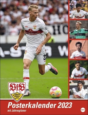 VfB Stuttgart Posterkalender 2023. Die Fußballstars im Kalender-Großformat. XXL Wandkalender mit den besten Spielerfotos des VfB Stuttgart. Perfekt für jeden Fußballfan! von Heye