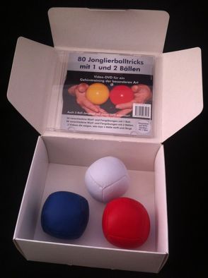 Video-DVD “ 80 Jonglierballtricks mit 1 und 2 Bällen“ & 3 Jonglierbälle von Ehlers,  Stephan