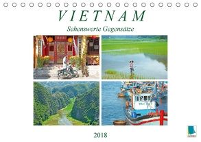 Vietnam: Sehenswerte Gegensätze (Tischkalender 2018 DIN A5 quer) von CALVENDO