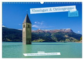 Vinschgau & Ortleralpen (Wandkalender 2024 DIN A3 quer), CALVENDO Monatskalender von A. R. Langlotz,  Markus