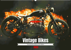 Vintage Bikes. Traumhafte Motorrad-Oldies (Wandkalender 2023 DIN A2 quer) von Hurley,  Rose