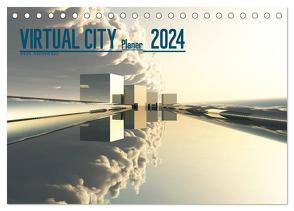 VIRTUAL CITY PLANER 2024 (Tischkalender 2024 DIN A5 quer), CALVENDO Monatskalender von Steinwald,  Max