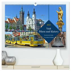 Visit Pilsen & Klatovy – Zwei böhmische Städte – Ein perfekter Urlaubstag (hochwertiger Premium Wandkalender 2024 DIN A2 quer), Kunstdruck in Hochglanz von Felix,  Holger