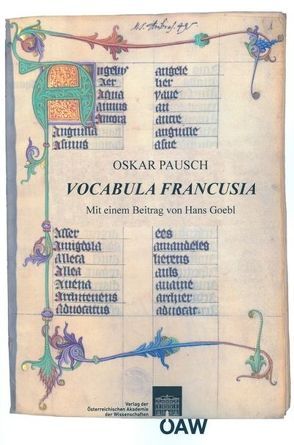 Vocabula Francusia (CVP 2598) von 1409/10 von Pausch,  Oskar