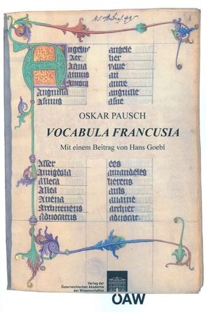 Vocabula Francusia von Goebl,  Hans, Pausch,  Oskar