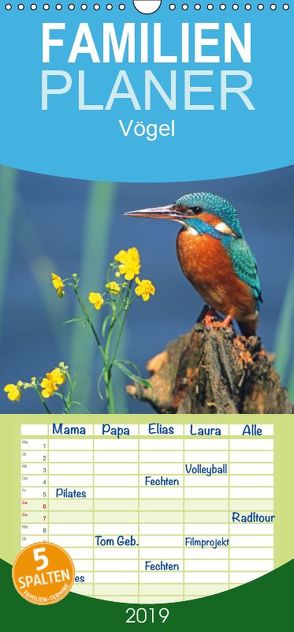 Vögel – Familienplaner hoch (Wandkalender 2019 , 21 cm x 45 cm, hoch) von McPHOTO