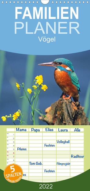 Familienplaner Vögel (Wandkalender 2022 , 21 cm x 45 cm, hoch) von McPHOTO