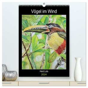 Vögel im Wind (hochwertiger Premium Wandkalender 2024 DIN A2 hoch), Kunstdruck in Hochglanz von Lots,  Heidi