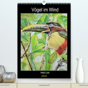 Vögel im Wind (Premium, hochwertiger DIN A2 Wandkalender 2022, Kunstdruck in Hochglanz) von Lots,  Heidi