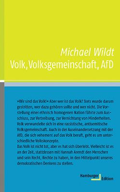 Volk, Volksgemeinschaft, AfD von Wildt,  Michael